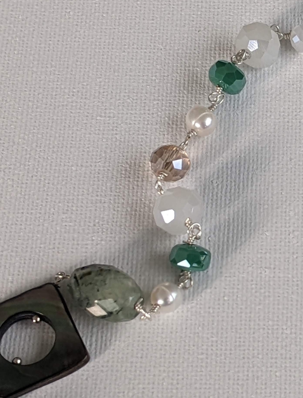 Seaside Treasures Sterling Silver and Natural Gemstone Necklace - Picture 7 of 10